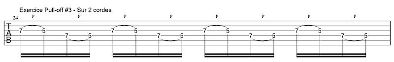 tablature exercice Pull-offs à la guitare #3 | MyGuitare