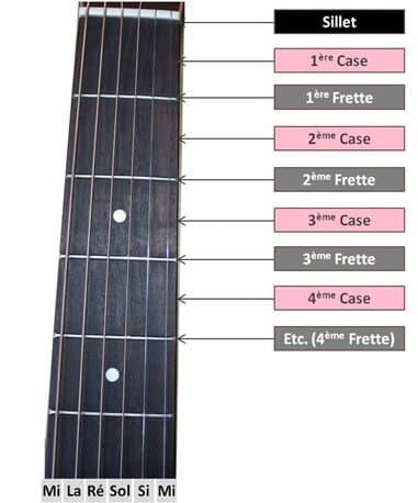 Vocabulaire Manche guitare