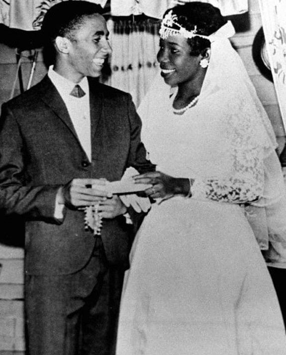 Bob et son épouse, Rita Marley, la little darling de No woman no cry.