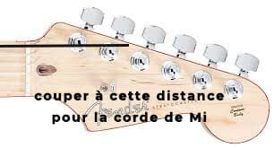 longueur de coupe corde mi grave | MyGuitare