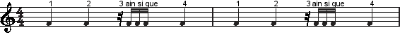 Solfège rythmique : quart de soupir