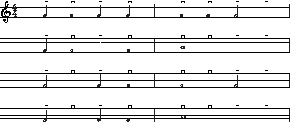 Solfège rythmique : exercice sur la valeur des notes