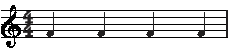 signature rythmique partition en 4/4