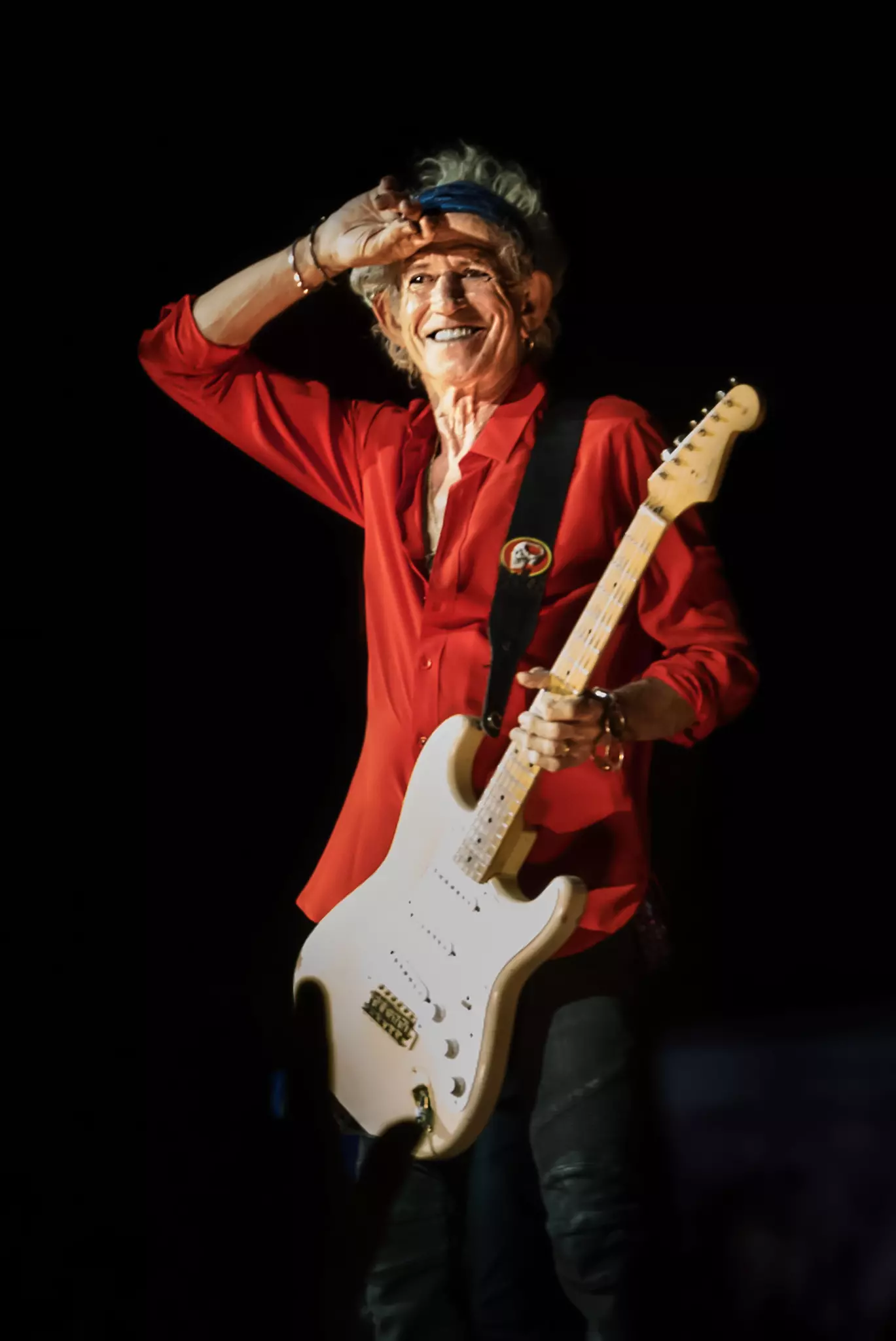 Le guitariste des Rolling Stones Keith Richards sur scène