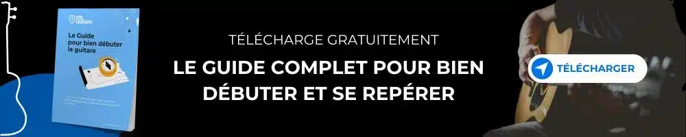 Guide pour bien débuter la guitare, cliquer pour télécharger gratuitement